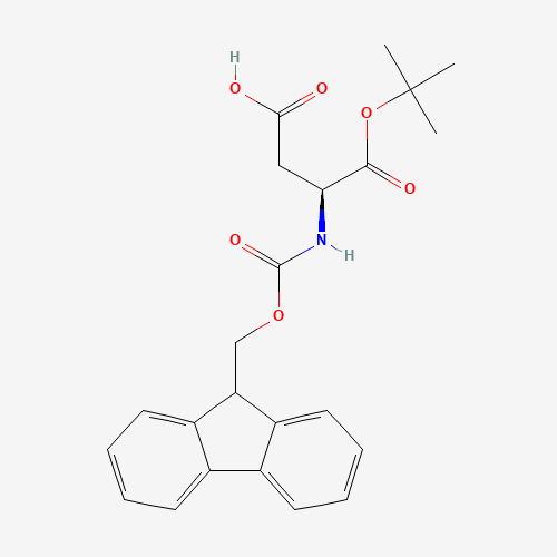 L-Fmoc-Aspartic acid alpha-tert-butyl ester (CAS: 129460-09-9) - Chemical Structure and Molecular Formula 