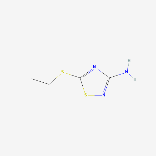 3-AMINO-5-ETHYLTHIO-1,2,4-THIADIAZOLE (CAS: 129500-80-7) - Chemical Structure and Molecular Formula 