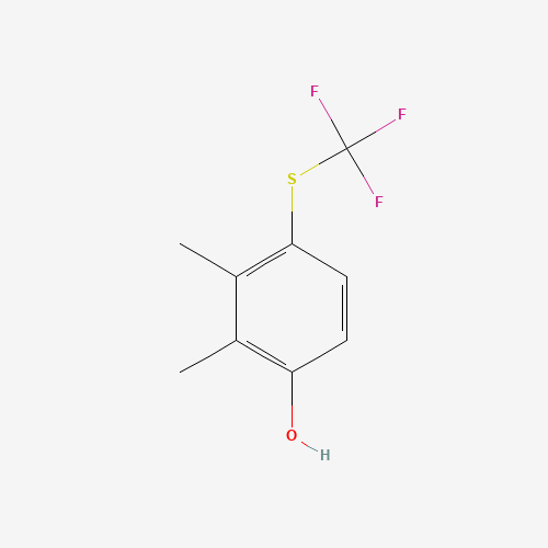 2,3-DIMETHYL-4-(TRIFLUOROMETHYLTHIO)PHENOL (CAS: 129644-70-8) - Chemical Structure and Molecular Formula 