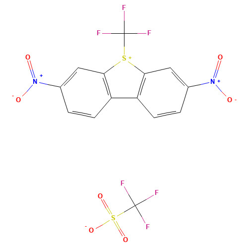S-(TRIFLUOROMETHYL)-3,7-DINITRODIBENZOTHIOPHENIUM TRIFLUOROMETHANESULFONATE (CAS: 129922-37-8) - Related Chemical Product