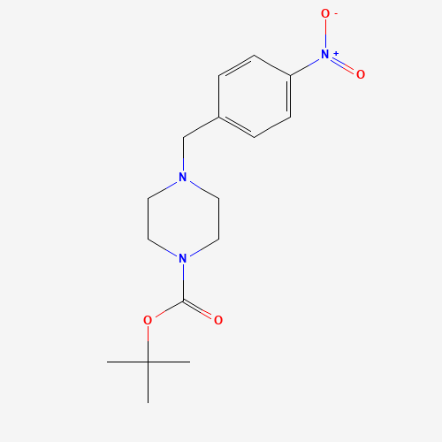 4-(4-NITROBENZYL)PIPERAZINE-1-CARBOXYLIC ACID TERT-BUTYL ESTER (CAS: 130636-61-2) - Chemical Structure and Molecular Formula 