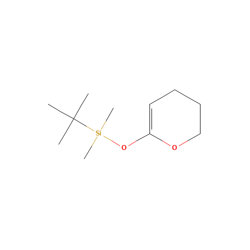3,4-DIHYDRO-6-[(TERT-BUTYL)DIMETHYL SILYLOXY]-2H-PYRAN (CAS: 130650-09-8) - Chemical Structure and Molecular Formula 