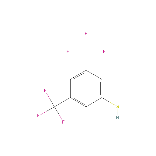 3,5-Bis(trifluoromethyl)benzenethiol (CAS: 130783-02-7) - Chemical Structure and Molecular Formula 