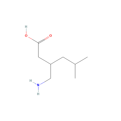 3-(Aminomethyl)-5-methylhexanoic acid (CAS: 130912-52-6) - Chemical Structure and Molecular Formula 