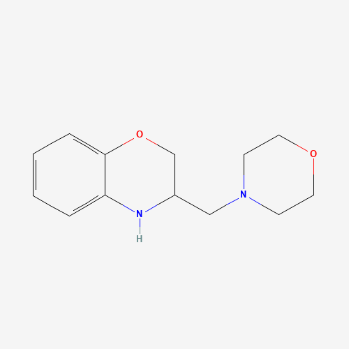 3,4-DIHYDRO-3-[(4-MORPHOLINYL)METHYL]-2H-1,4-BENZOXAZINE (CAS: 131513-35-4) - Chemical Structure and Molecular Formula 