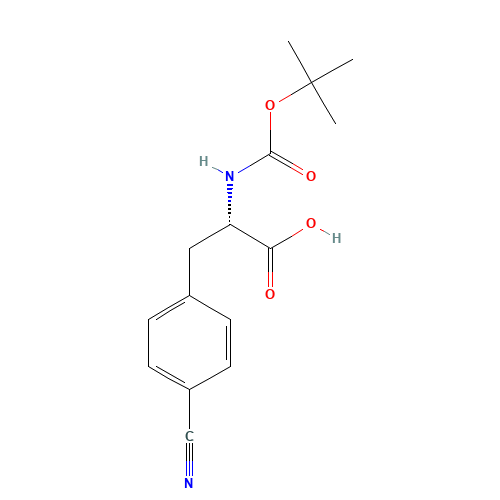 (S)-N-Boc-4-Cyanophenylalanine (CAS: 131724-45-3) - Chemical Structure and Molecular Formula 