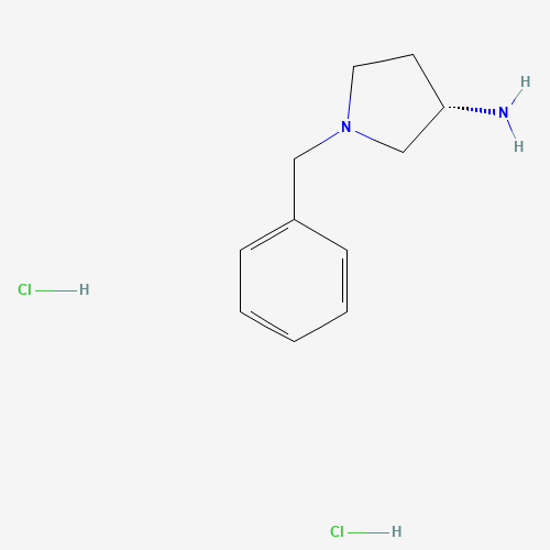 (S)-3-AMINO-1-BENZYLPYRROLIDINE DIHYDROCHLORIDE (CAS: 131852-54-5) - Chemical Structure and Molecular Formula 
