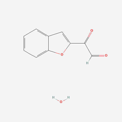 2-BENZOFURANYLGLYOXAL HYDRATE (CAS: 131922-15-1) - Chemical Structure and Molecular Formula 