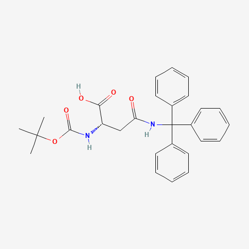 Boc-N-beta-Trityl-L-asparagine (CAS: 132388-68-2) - Chemical Structure and Molecular Formula 