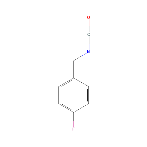 4-FLUOROBENZYL ISOCYANATE (CAS: 132740-43-3) - Chemical Structure and Molecular Formula 