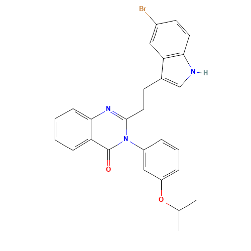 2-[2-(5-BROMO-1H-INDOL-3-YL)ETHYL]-3-[3-(1-METHYLETHOXY)PHENYL]-4-(3H)-QUINAZOLINONE (CAS: 133040-77-4) - Related Chemical Product