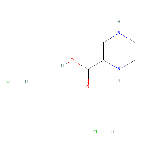 PIPERAZINE-2-CARBOXYLIC ACID (CAS: 133525-05-0) - Chemical Structure and Molecular Formula 
