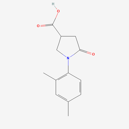 1-(2,4-DIMETHYL-PHENYL)-5-OXO-PYRROLIDINE-3-CARBOXYLIC ACID (CAS: 133748-22-8) - Chemical Structure and Molecular Formula 