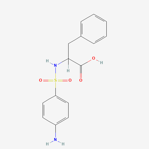 2-(4-AMINO-BENZENESULFONYLAMINO)-3-PHENYL-PROPIONIC ACID (CAS: 133978-59-3) - Chemical Structure and Molecular Formula 