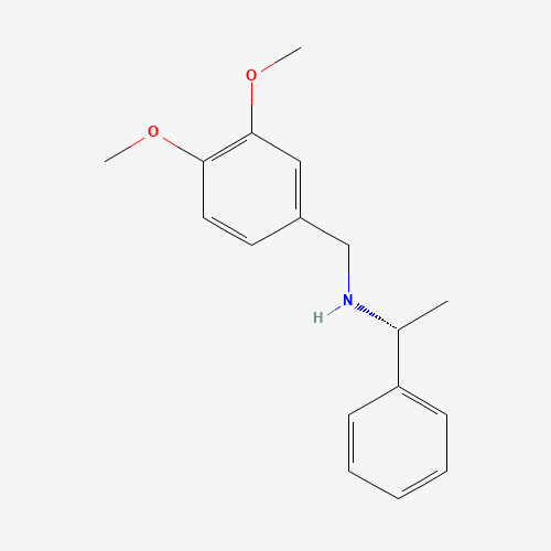 (R)-(+)-(3,4-Dimethoxy)benzyl-1-phenylethylamine (CAS: 134430-93-6) - Chemical Structure and Molecular Formula 