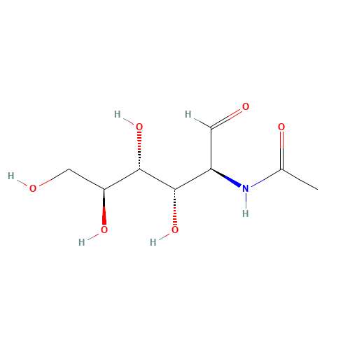 N-ACETYL-D-GLUCOSAMINE (CAS: 134451-94-8) - Chemical Structure and Molecular Formula 