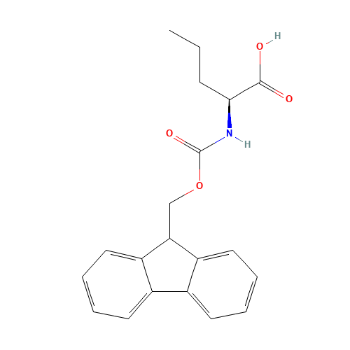 FMOC-NVA-OH (CAS: 135112-28-6) - Chemical Structure and Molecular Formula 