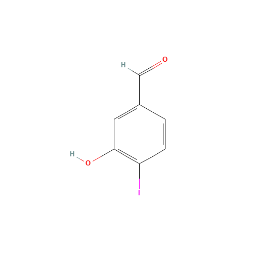 3-HYDROXY-4-IODOBENZALDEHYDE (CAS: 135242-71-6) - Chemical Structure and Molecular Formula 