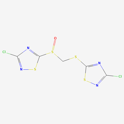 3-CHLORO-5-[(3-CHLORO-1,2,4-THIADIAZOL-5-YLTHIO)METHYLSULFINYL]-1,2,4-THIADIAZOLE (CAS: 135379-15-6) - Chemical Structure and Molecular Formula 