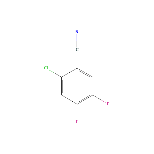 2-Chloro-4,5-difluorobenzonitrile (CAS: 135748-34-4) - Chemical Structure and Molecular Formula 