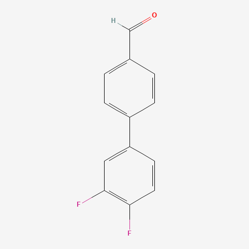 3',4'-DIFLUOROBIPHENYL-4-CARBALDEHYDE (CAS: 135862-45-2) - Chemical Structure and Molecular Formula 