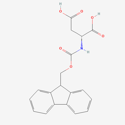 FMOC-D-ASP-OH (CAS: 136083-57-3) - Chemical Structure and Molecular Formula 
