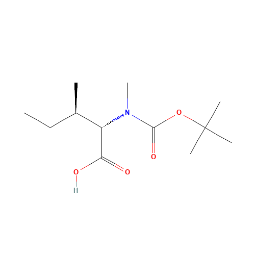 BOC-N-ME-ALLO-ILE-OH (CAS: 136092-80-3) - Chemical Structure and Molecular Formula 