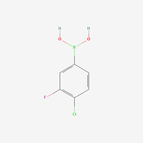 4-Chloro-3-fluorobenzeneboronic acid (CAS: 137504-86-0) - Chemical Structure and Molecular Formula 