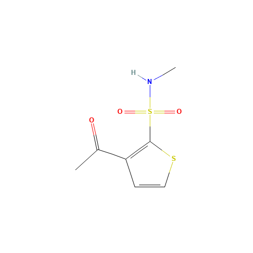3-ACETYL-2-(METHYLAMINOSULFONYL)THIOPHENE (CAS: 138891-01-7) - Chemical Structure and Molecular Formula 