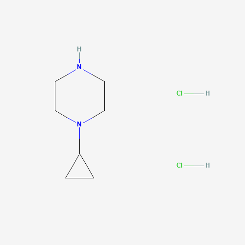 1-CYCLOPROPYLPIPERAZINE DIHYDROCHLORIDE (CAS: 139256-79-4) - Chemical Structure and Molecular Formula 