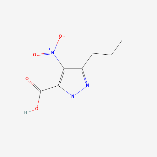 1-METHYL-4-NITRO-3-PROPYL-1H-PYRAZOLE-5-CARBOXYLIC ACID (CAS: 139756-00-6) - Chemical Structure and Molecular Formula 