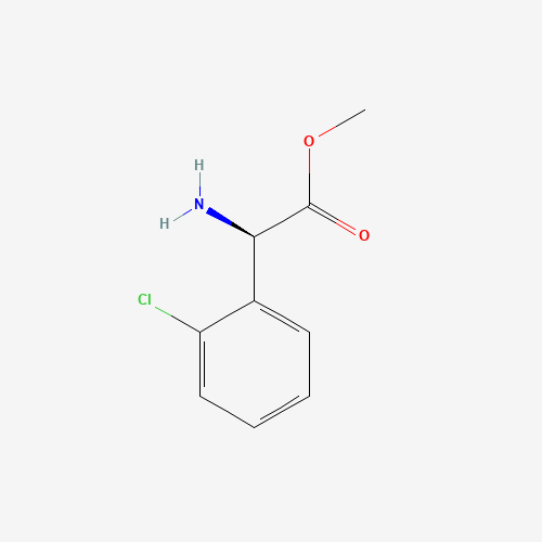 (R)-(-)-2-CHLOROPHENYLGLYCINE METHYL ESTER (CAS: 141109-16-2) - Chemical Structure and Molecular Formula 