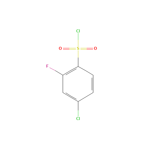 4-CHLORO-2-FLUOROBENZENESULFONYL CHLORIDE (CAS: 141337-26-0) - Chemical Structure and Molecular Formula 