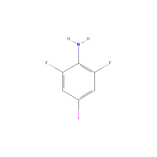 2,6-DIFLUORO-4-IODOANILINE (CAS: 141743-49-9) - Chemical Structure and Molecular Formula 