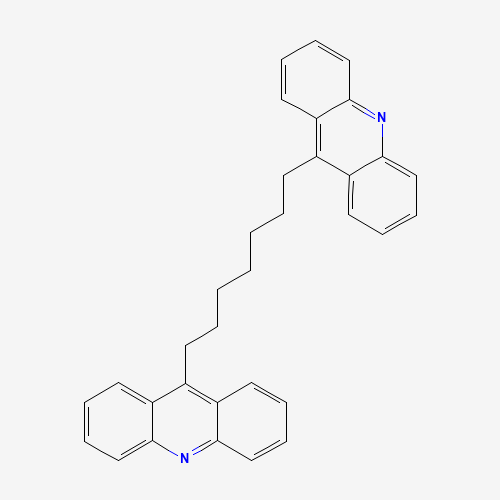 1,7-Bis(9-acridinyl)heptane (CAS: 141946-28-3) - Chemical Structure and Molecular Formula 