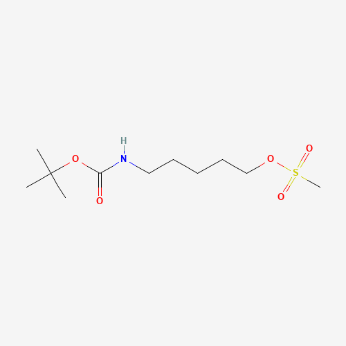 METHANESULFONIC ACID 5-BOC-AMINO-PENTYL ESTER (CAS: 142342-55-0) - Chemical Structure and Molecular Formula 