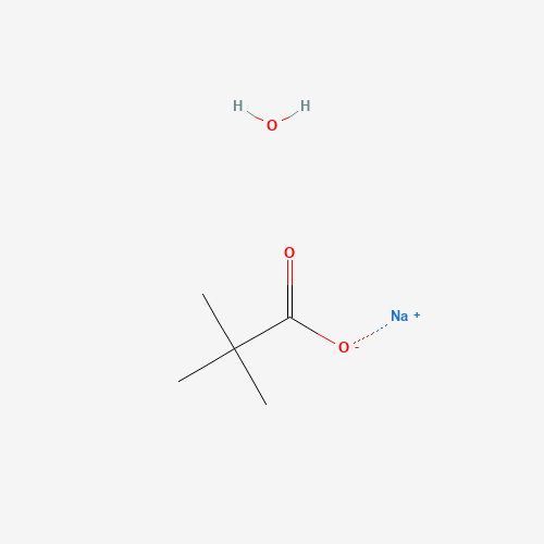 SODIUM TRIMETHYLACETATE HYDRATE (CAS: 143174-36-1) - Chemical Structure and Molecular Formula 