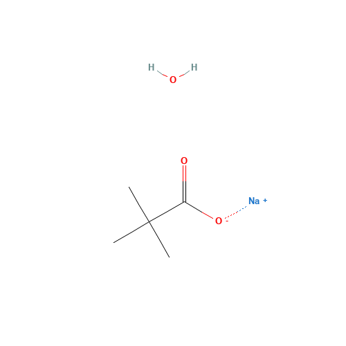 SODIUM TRIMETHYLACETATE HYDRATE (CAS: 143174-36-1) - Chemical Structure and Molecular Formula 