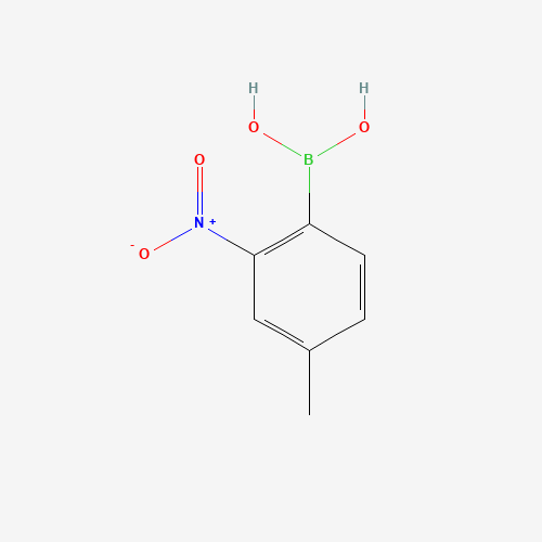 (4-METHYL-2-NITRO)BENZENEBORONIC ACID (CAS: 143697-03-4) - Chemical Structure and Molecular Formula 