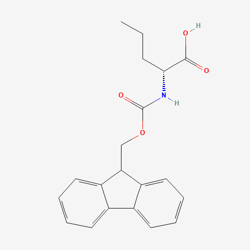 FMOC-D-NVA-OH (CAS: 144701-24-6) - Chemical Structure and Molecular Formula 