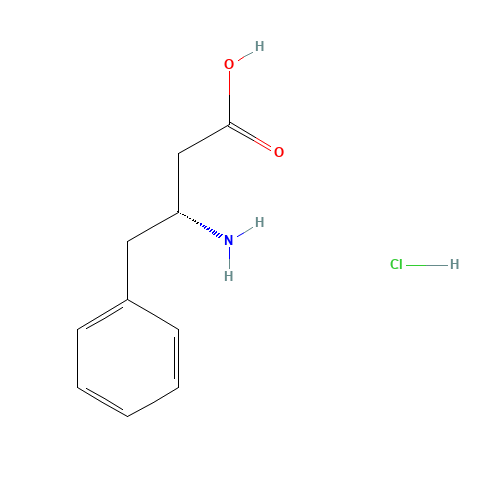 (R)-3-Amino-4-phenylbutyric acid hydrochloride (CAS: 145149-50-4) - Chemical Structure and Molecular Formula 