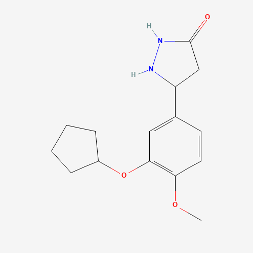 5-[3-(CYCLOPENTYLOXY)-4-METHOXYPHENYL]PYRAZOLIDIN-3-ONE (CAS: 145743-47-1) - Related Chemical Product