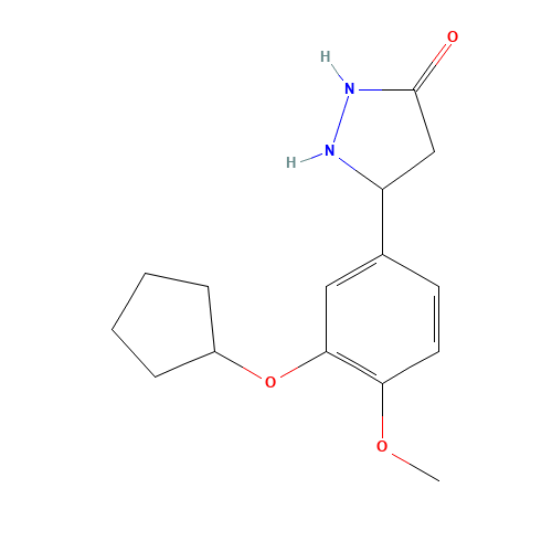 5-[3-(CYCLOPENTYLOXY)-4-METHOXYPHENYL]PYRAZOLIDIN-3-ONE (CAS: 145743-47-1) - Related Chemical Product