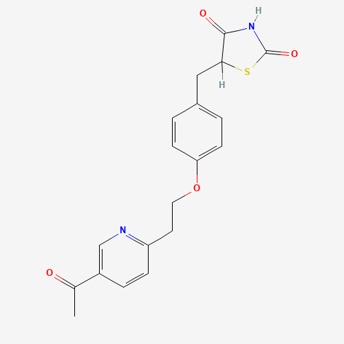 5-[[4-[2-(5-ACETYL-2-PYRIDINYL)ETHOXY]PHENYL]METHYL]-2,4THIAZOLIDINEDIONE (CAS: 146062-45-5) - Related Chemical Product