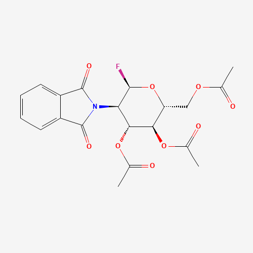 2-DEOXY-2-PHTHALIMIDO-3,4,6-TRI-O-ACETYL-ALPHA-D-GLUCOPYRANOSYL FLUORIDE (CAS: 147157-97-9) - Chemical Structure and Molecular Formula 