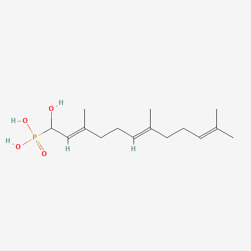 ALPHA-HYDROXYFARNESYLPHOSPHONIC ACID (CAS: 148796-53-6) - Chemical Structure and Molecular Formula 