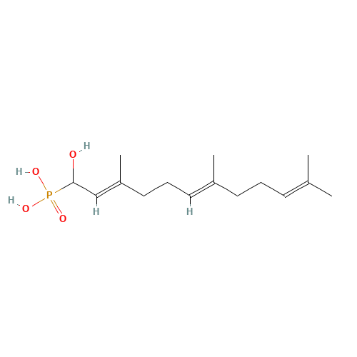 ALPHA-HYDROXYFARNESYLPHOSPHONIC ACID (CAS: 148796-53-6) - Chemical Structure and Molecular Formula 