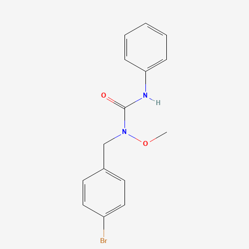 1-(4-BROMOBENZYL)-1-METHOXY-3-PHENYLUREA (CAS: 149281-92-5) - Chemical Structure and Molecular Formula 