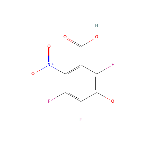2,4,5-TRIFLUORO-3-METHOXY-6-NITROBENZOIC ACID (CAS: 149707-41-5) - Chemical Structure and Molecular Formula 
