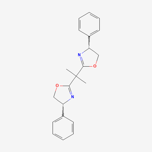 (R,R)-2,2'-(DIMETHYLMETHYLENE)BIS(4-PHENYL-2-OXAZOLINE) (CAS: 150529-93-4) - Chemical Structure and Molecular Formula 